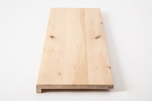 Trepju pakāpiens, palodze, Bērzs Rustic, pilnas lameles, 20 mm, Balti eļļots