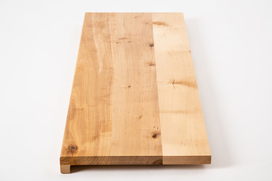 Trepju pakāpiens, palodze, Bērzs Rustic, pilnas lameles, 20 mm, Lakots (matēts)