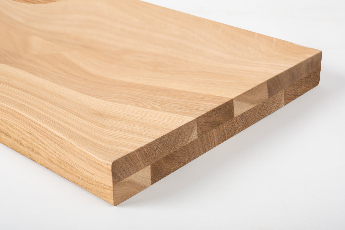 Plaukts, trepju pakāpiens, pretpakāpiens, palodze, Ozols A/B, pilnas lameles, 40 mm, 2-kārt, eļļots ar cietā vaska eļļu tonī Dabīgi balts