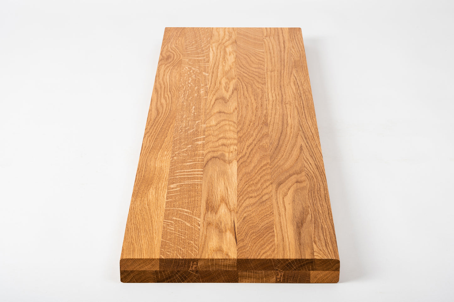 Shelf Stair tread Riser Windowsill Oak A/B, full stave lamellas, 35 mm, 2-layer, Natural oil