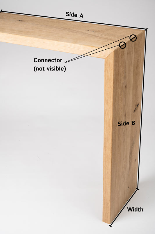 Masīvkoka Ozols Rustic brokastu virsma ar savienojumu, pilnas lameles, 40mm, platums: 800mm