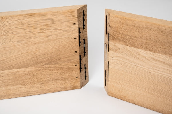Masīvkoka Ozols Rustic brokastu virsma ar savienojumu, pilnas lameles, 40mm, platums: 1000mm