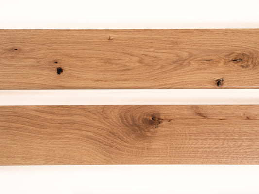 Solid Skirting Board Oak Rustic, 18x70x2000mm with radius, matte lacquered, filled