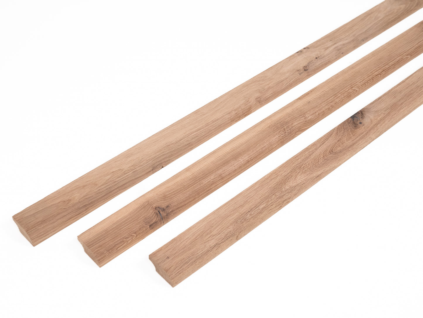 Solid Skirting Board Oak Rustic 20x50mm unfinished 1,5-2,5m with radius 20mm