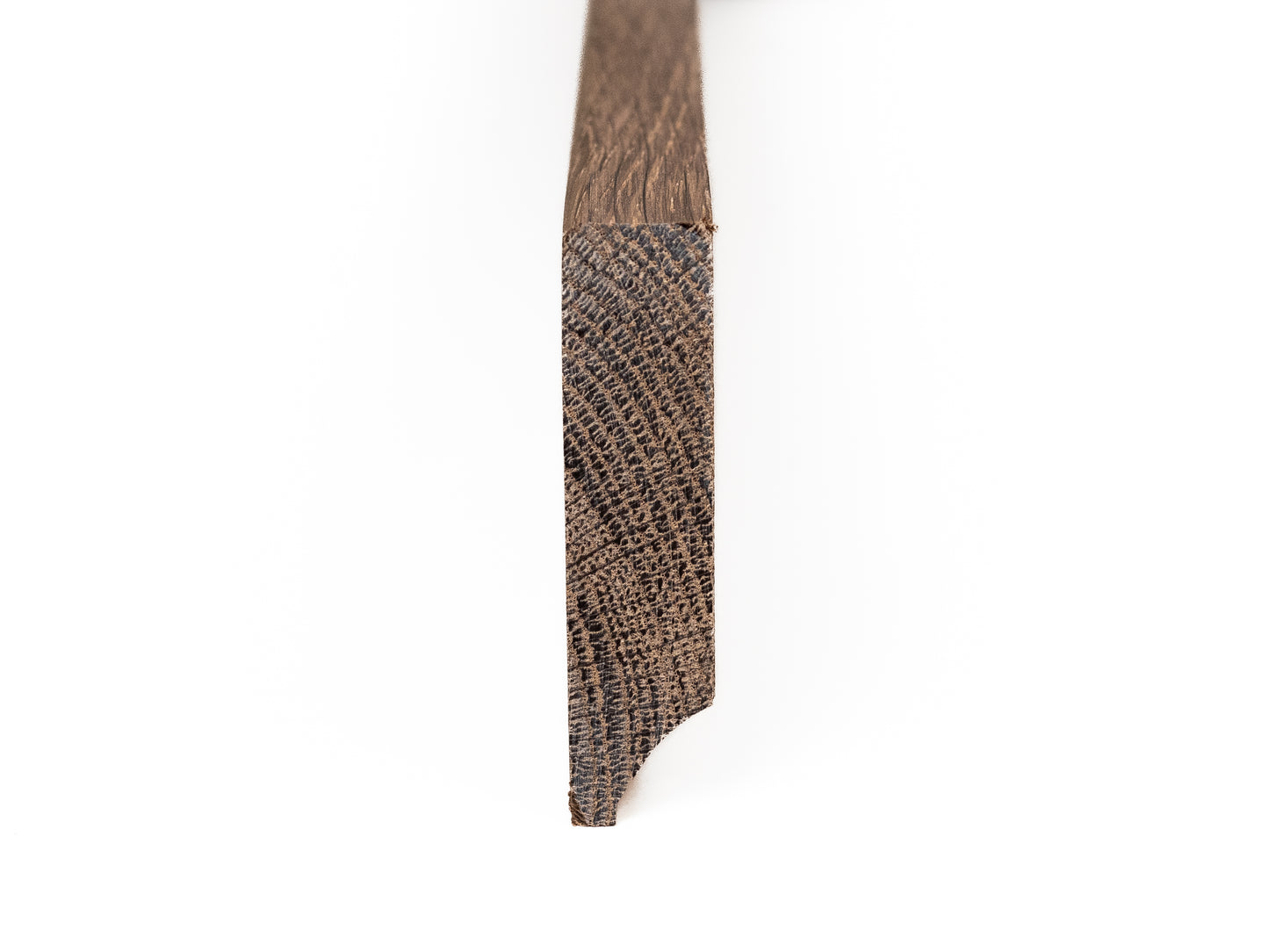 Solid Skirting Board Smoked Oak Rustic, 18x70x2000mm with radius, White oil, filled