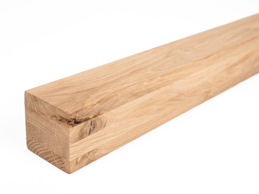 Līmētās ozola koka brusas Rustic 70x70 mm eļļots ar cietā vaska eļļu tonī Dabīgi balts