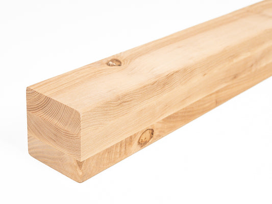 Līmētās oša koka brusas Rustic 70x70 mm bez virsmas apstrādes