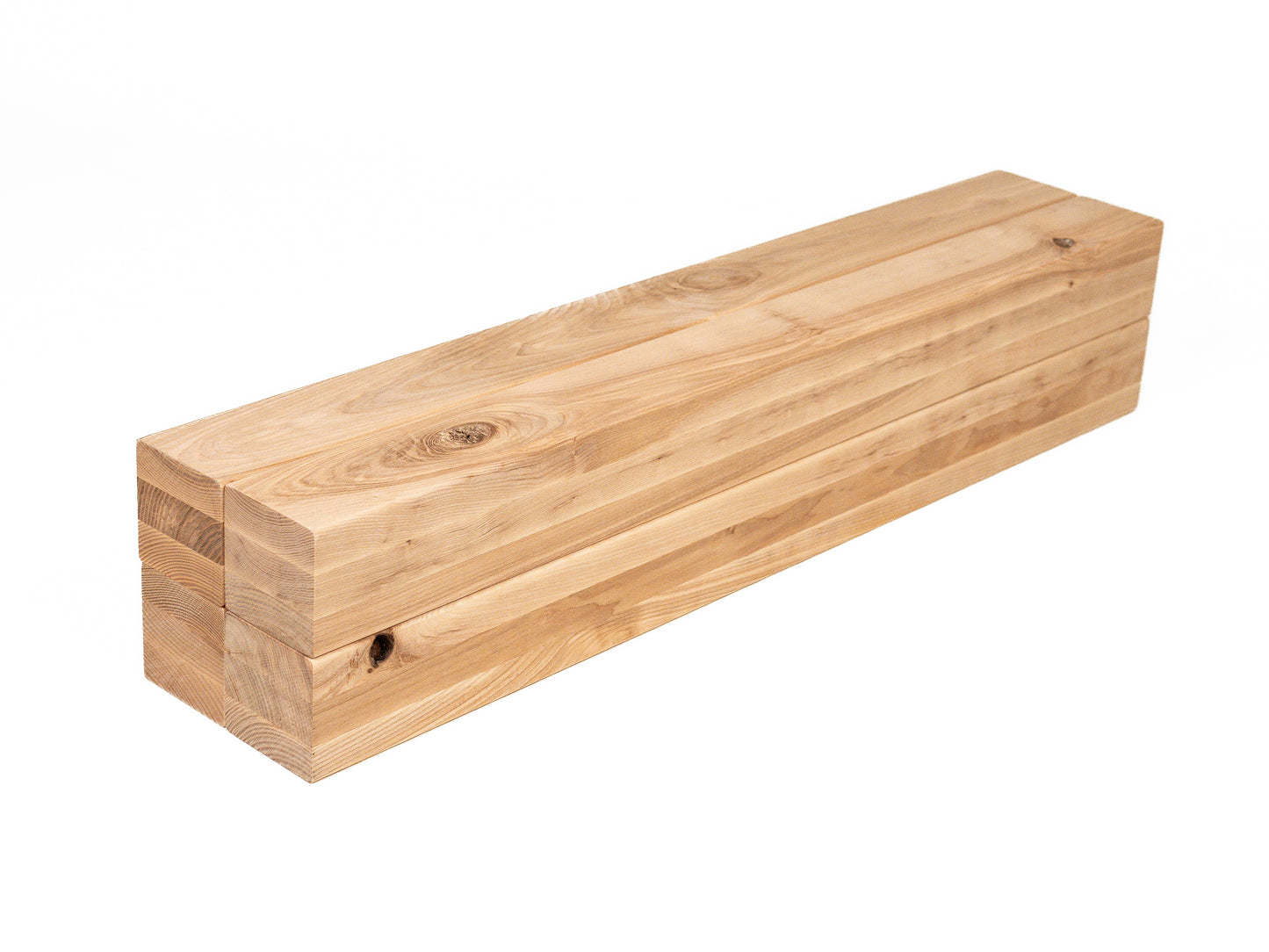 Līmētās oša koka brusas Rustic 70x70 mm eļļots ar cietā vaska eļļu tonī Dabīgi balts