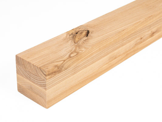 Līmētās oša koka brusas Rustic 100x100 mm eļļots ar cietā vaska eļļu tonī Dabīgi balts