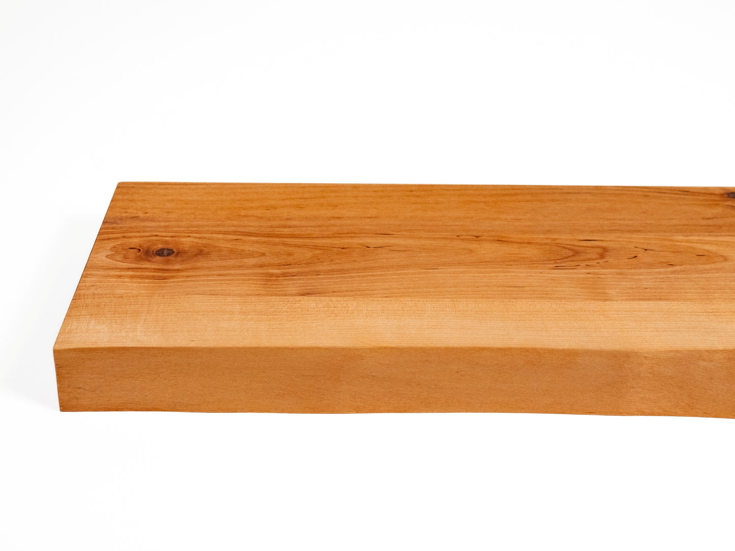 Plaukts, trepju pakāpiens, palodze Bērzs Rustic ar dabisku koka malu, pilnas lameles, 40 mm, Dabīgi eļļots