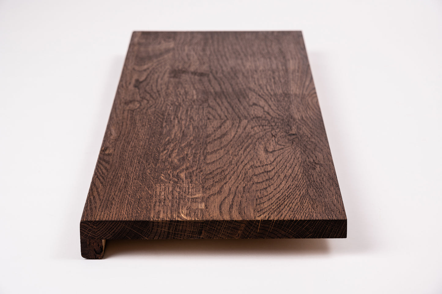 Stair tread Windowsill with overhang Oak Rustic, finger jointed lamellas, 20 mm, Walnut oil