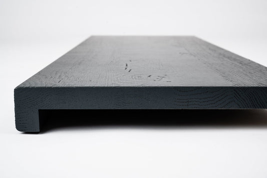 Trepju pakāpiens, palodze, Ozols A/B, audzētas lamellas, 20 mm, Birstēts, Krāsots Antracīta pelēks (RAL7016)