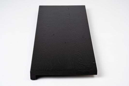 Trepju pakāpiens, palodze, Ozols Rustic, audzētas lameles, 26 mm, Birstēts, Krāsots Grafīta melns (RAL9011)