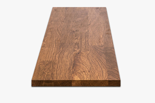 Plaukts, trepju pakāpiens, pretpakāpiens, palodze, Ozols A/B, audzētas lamellas, 20 mm, eļļots tonī Antique