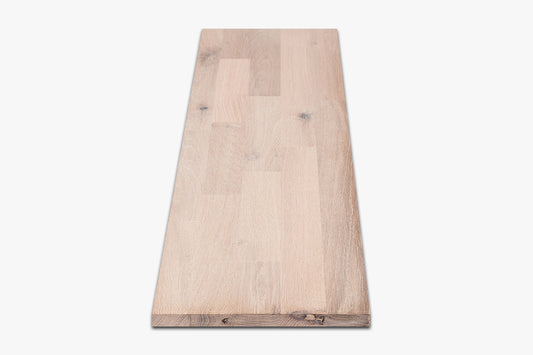 Plaukts, trepju pakāpiens, pretpakāpiens, palodze, Ozols Rustic, audzētas lameles, 20 mm, Kaļķots balti eļļots