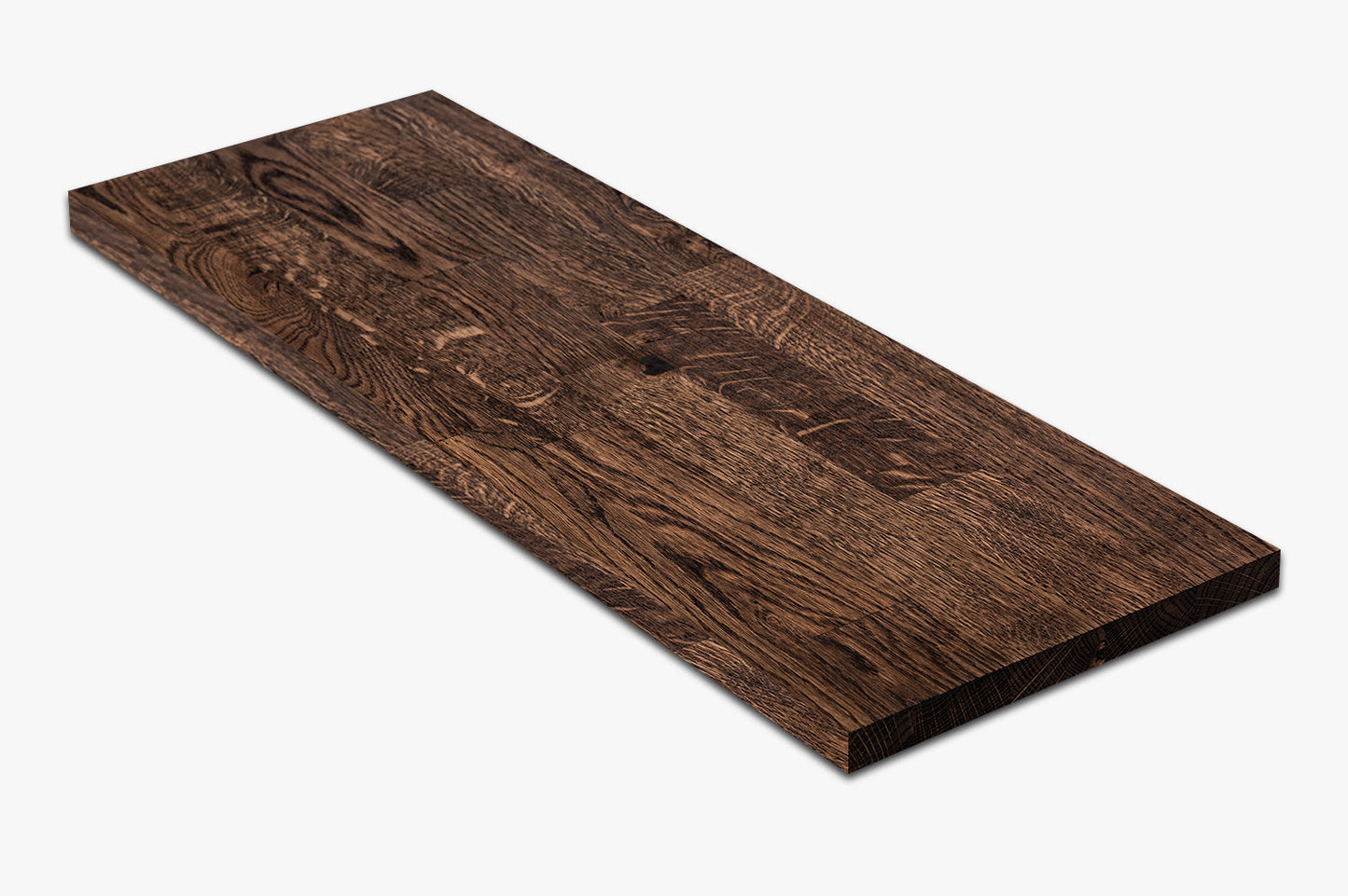Plaukts, trepju pakāpiens, pretpakāpiens, palodze, Ozols Rustic, audzētas lameles, 26 mm, eļļots tonī Kūpināts Ozols