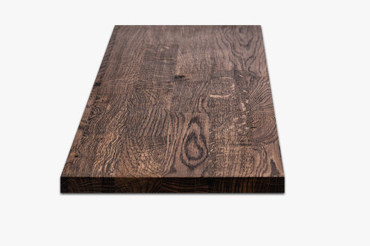 Plaukts, trepju pakāpiens, pretpakāpiens, palodze, Ozols Rustic, audzētas lameles, 20 mm, eļļots tonī Kūpināts Ozols