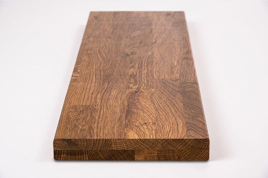 Plaukts, trepju pakāpiens, pretpakāpiens, palodze, Ozols Rustic, audzētas lameles, 40 mm, 2-kārt, eļļots tonī Antique