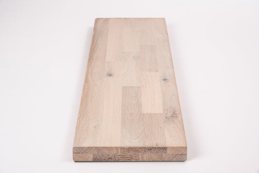 Plaukts, trepju pakāpiens, pretpakāpiens, palodze, Ozols Rustic, audzētas lameles, 40 mm, 2-kārt, Birstēts, Kaļķots balti eļļots