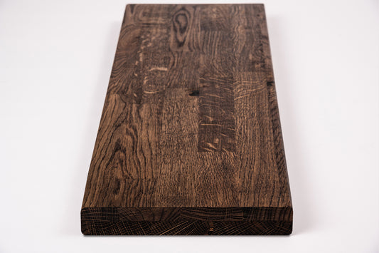 Plaukts, trepju pakāpiens, pretpakāpiens, palodze, Ozols Rustic, audzētas lameles, 40 mm, 2-kārt, eļļots tonī Kūpināts Ozols