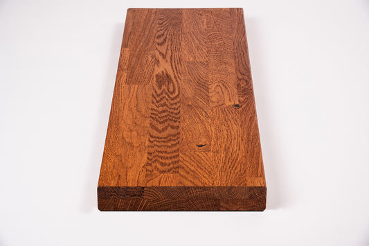 Plaukts, trepju pakāpiens, pretpakāpiens, palodze, Ozols Rustic, audzētas lameles, 40 mm, 2-kārt, eļļots tonī Ķirsis