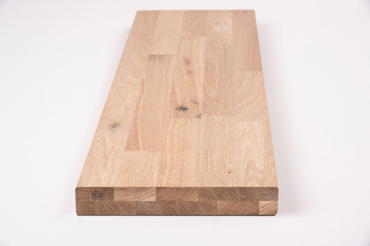 Plaukts, trepju pakāpiens, pretpakāpiens, palodze, Ozols Rustic, audzētas lameles, 40 mm, 2-kārt, Balti eļļots