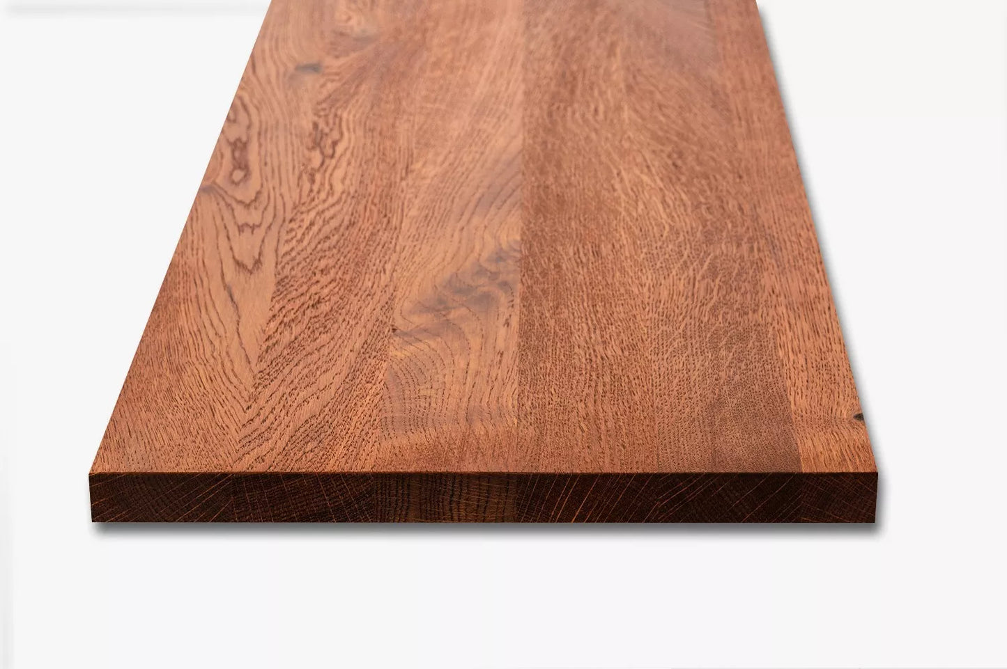 Shelf Stair tread Riser Windowsill Oak Rustic, full stave lamellas, 26 mm, Cherry oil