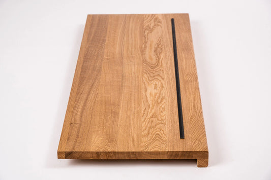 Trepju pakāpiens Ozols A/B, pilnas lameles, 16 mm, dabīgi eļļots, ar pretslīdes gumiju