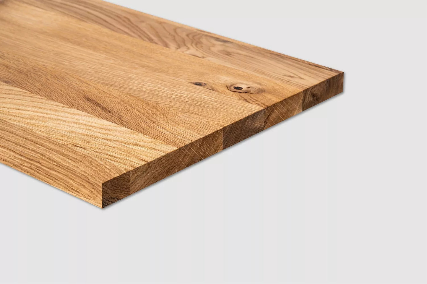 Plaukts, trepju pakāpiens, pretpakāpiens, palodze, Ozols Rustic, pilnas lameles, 20 mm, eļļots ar bezkrāsas cietā vaska eļļu