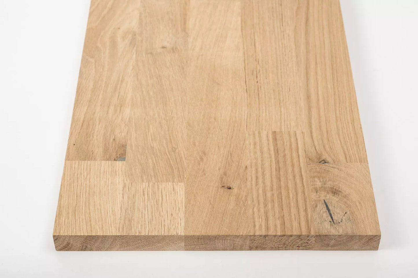 Solid edge glued panel DIY Oak Rustic, finger jointed lamellas with fixed width, 26 mm