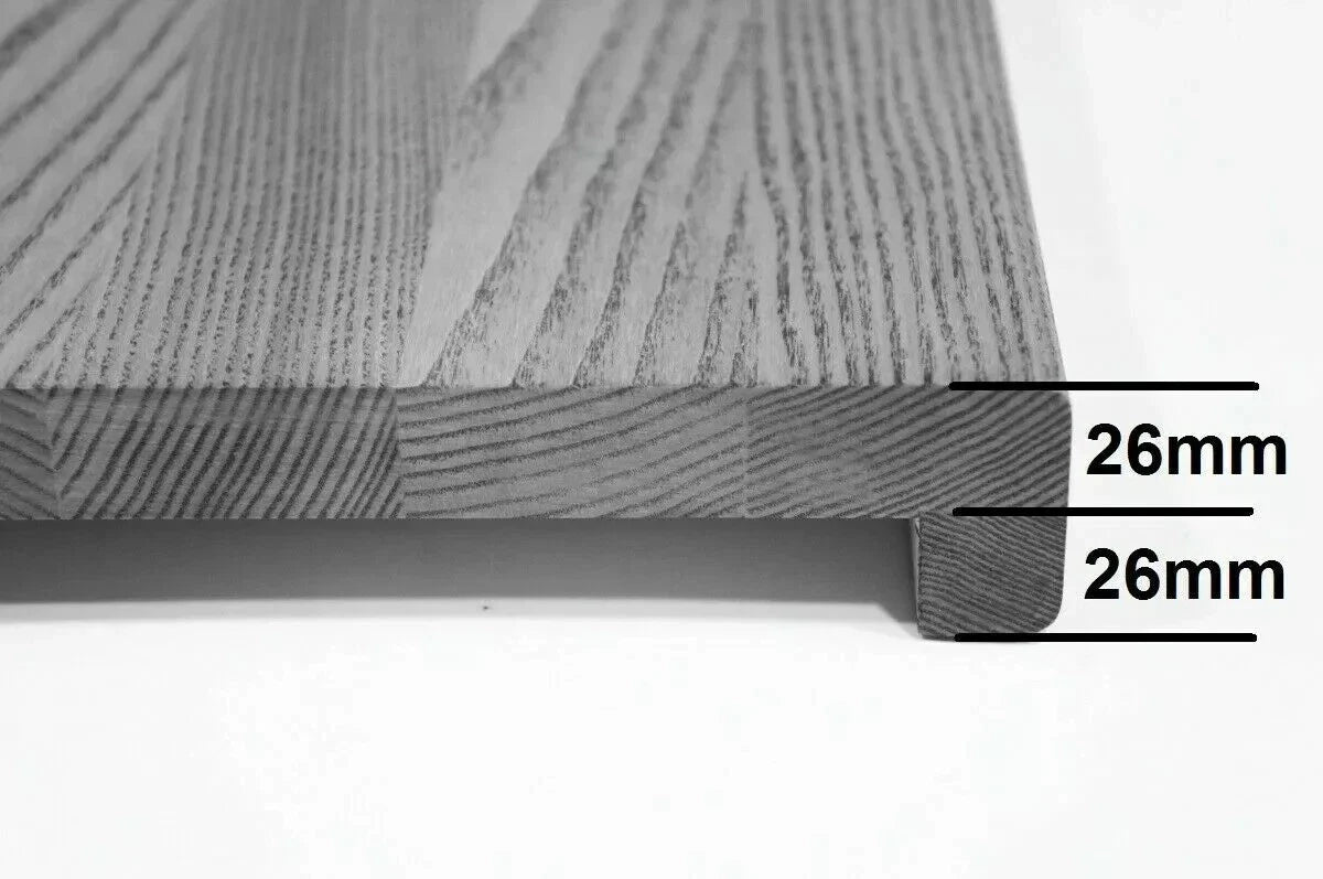 Trepju pakāpiens, palodze, Kūpināts Ozols, Rustic, pilnas lameles, 26 mm, eļļots ar cietā vaska eļļu tonī Dabīgi balts