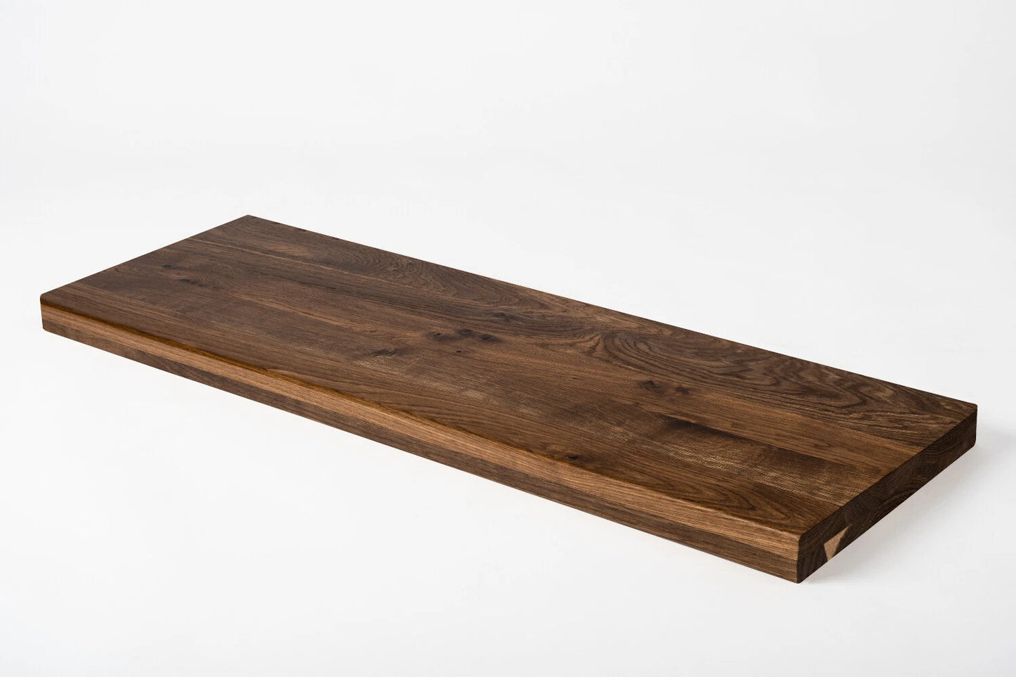 Shelf Stair tread Riser Windowsill Smoked Oak Rustic, full stave lamellas, 40 mm, 2-layer, Matte lacquered