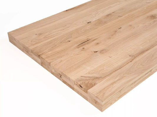 Līmēta masīvkoks plātne DIY Ozols Rustic, pilnas lameles fixētā platumā, 52mm, 3-kārt