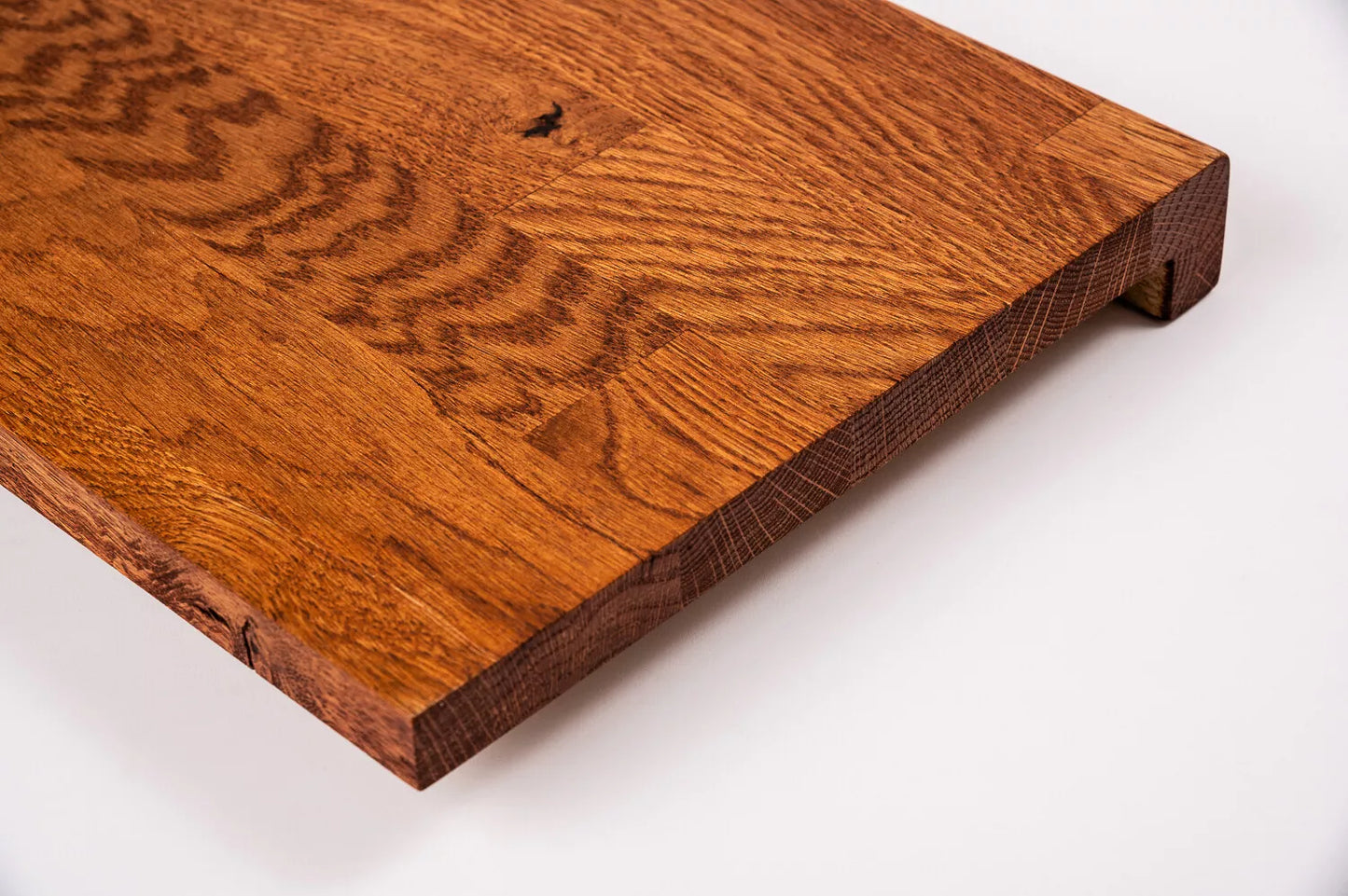 Trepju pakāpiens, palodze, Ozols Rustic, audzētas lameles, 26 mm, eļļots tonī Ķirsis