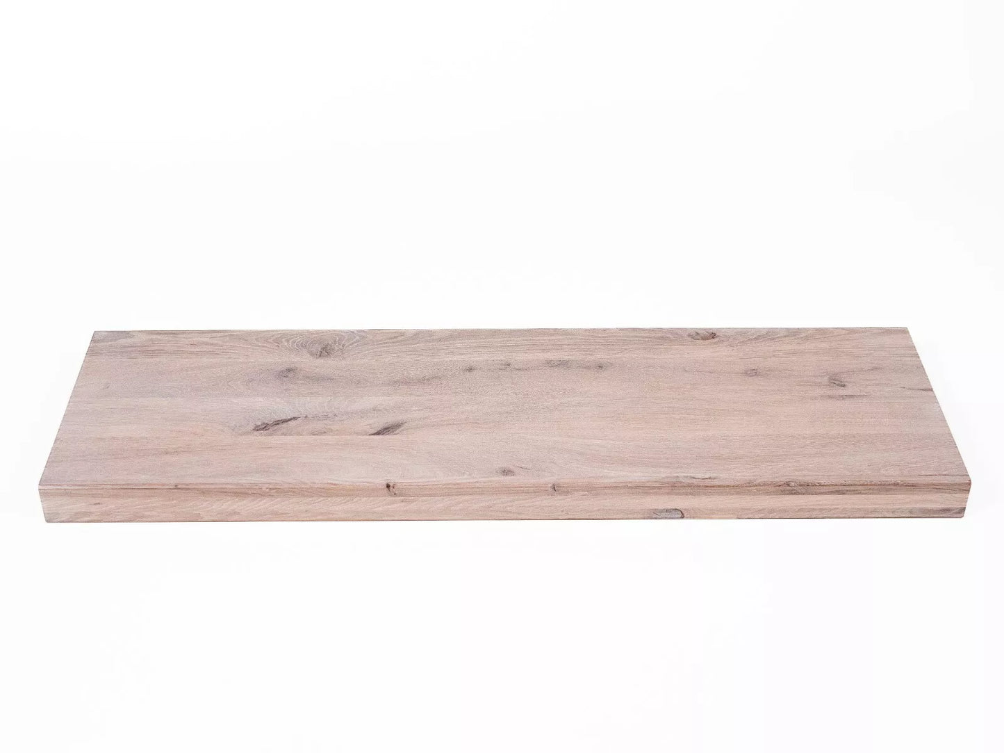 Plaukts, trepju pakāpiens, pretpakāpiens, palodze, Ozols Rustic, pilnas lameles, 52 mm, 3-kārt, Kaļķots balti eļļots