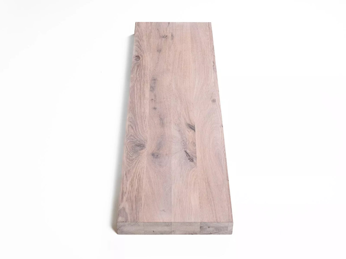 Plaukts, trepju pakāpiens, pretpakāpiens, palodze, Ozols Rustic, pilnas lameles, 52 mm, 3-kārt, Kaļķots balti eļļots