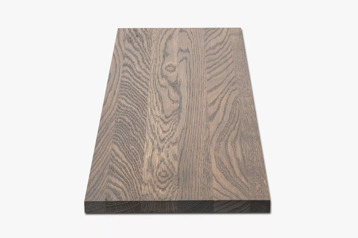 Shelf Stair tread Riser Windowsill Oak A/B, full stave lamellas, 16 mm, Graphite oil