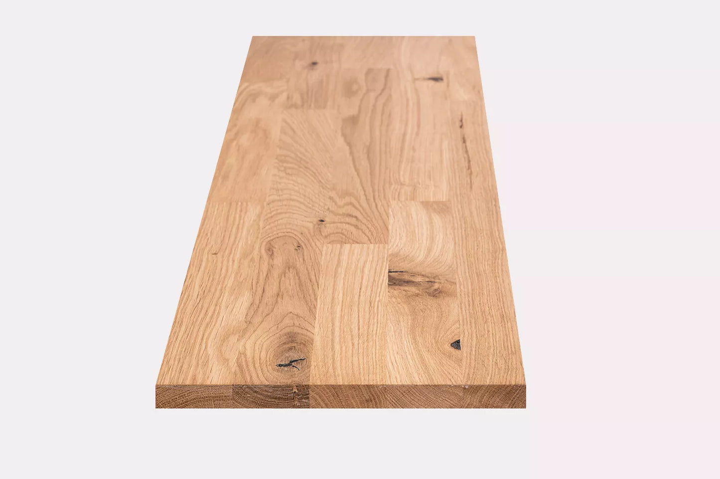 Plaukts, trepju pakāpiens, pretpakāpiens, palodze, Ozols Rustic, audzētas lameles, 26 mm, eļļots ar cietā vaska eļļu tonī Dabīgi balts