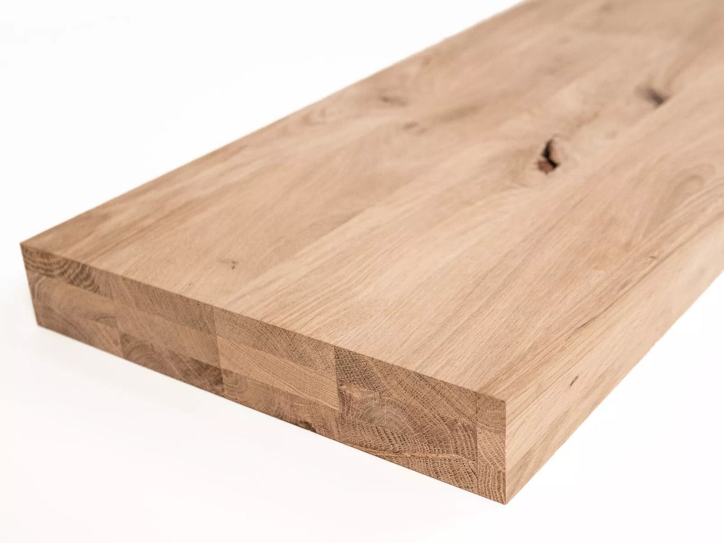 Līmēta masīvkoks plātne DIY Ozols Rustic, pilnas lameles fixētā platumā, 52mm, 3-kārt