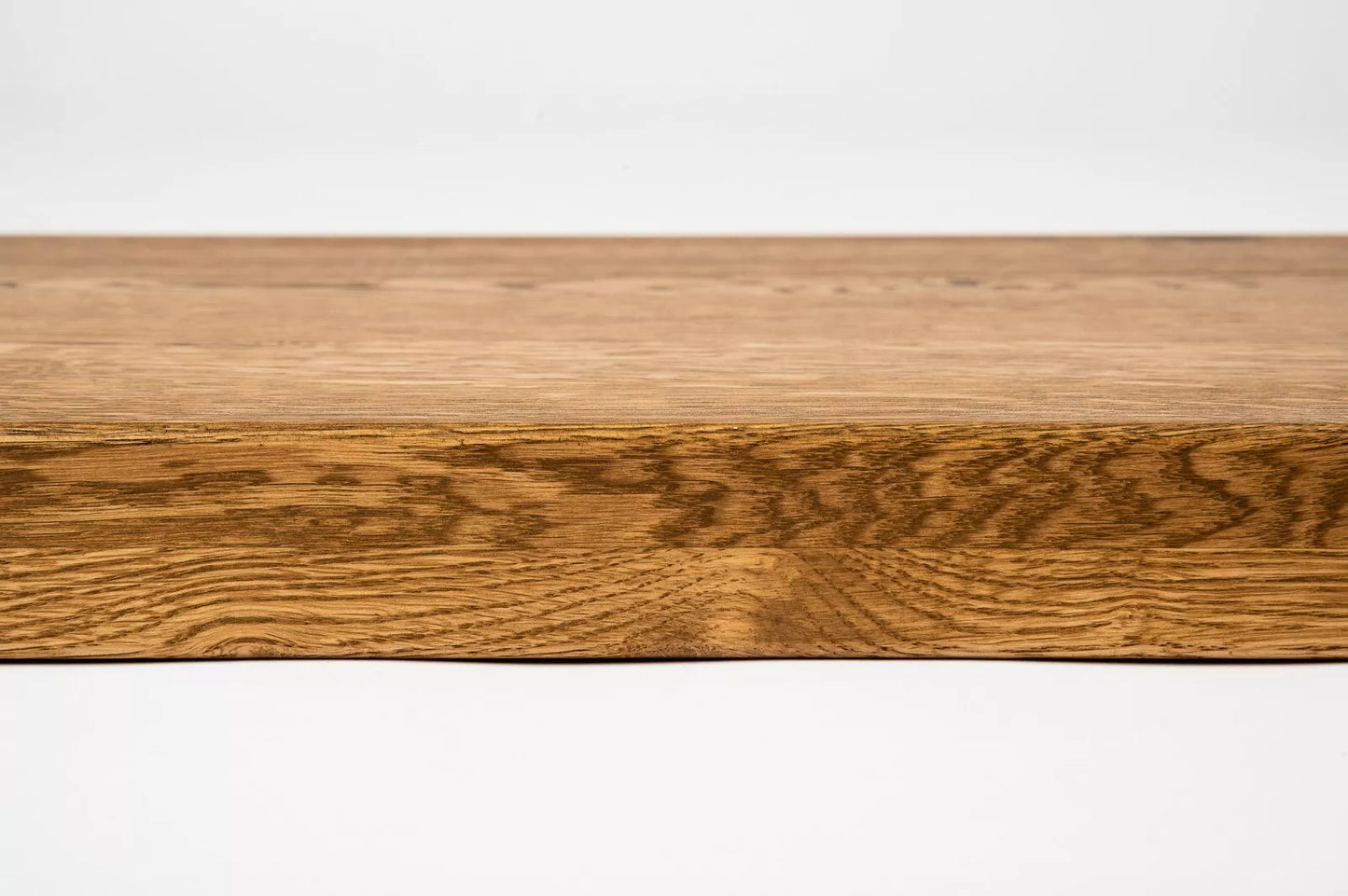 Stair tread Windowsill with overhang Oak Rustic, full stave lamellas, 16 mm, Antique oil