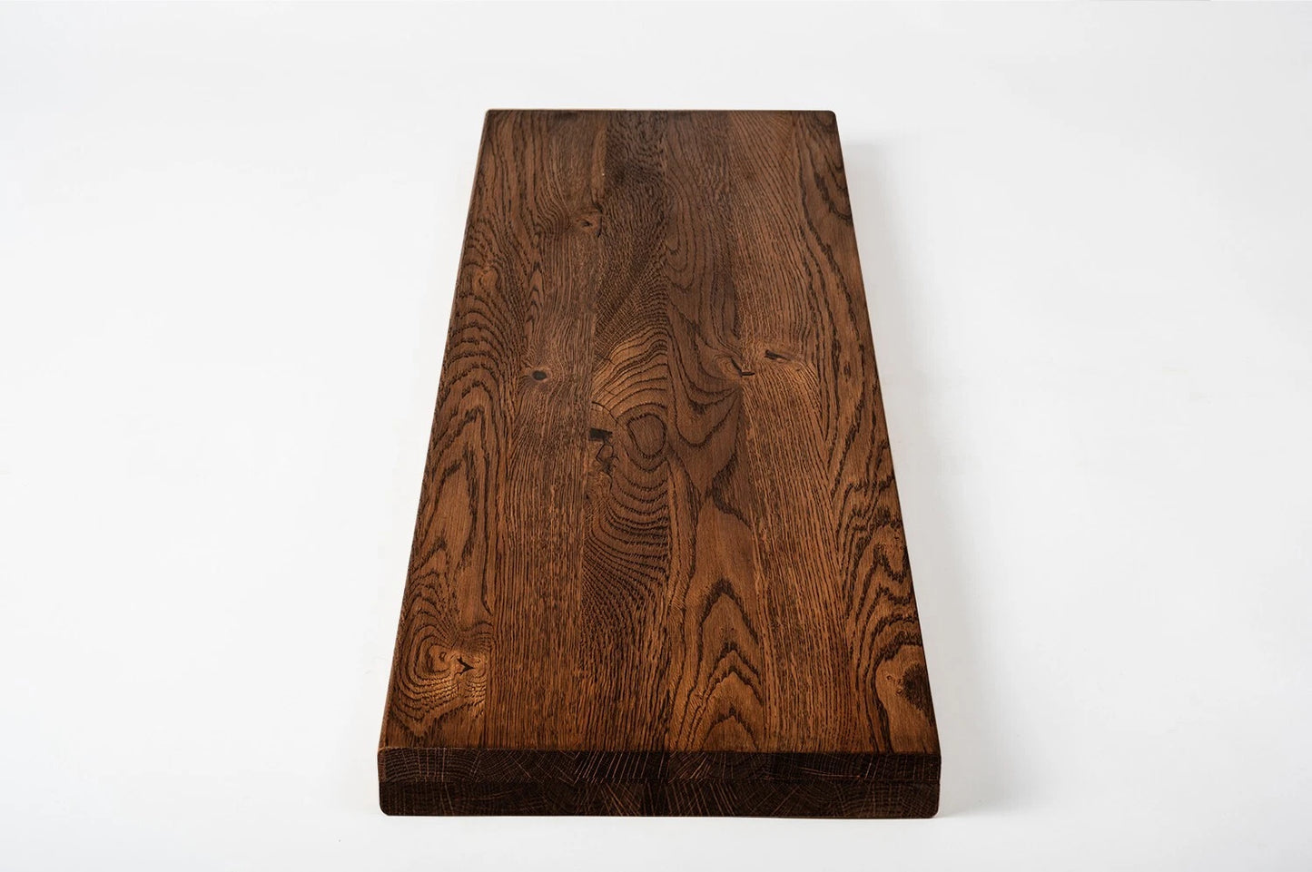 Shelf Stair tread Riser Windowsill Oak Rustic, full stave lamellas, 40 mm, 2-layer, Walnut oil