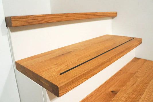 Trepju pakāpiens Ozols Rustic, pilnas lameles, 35 mm, 2-kārt, dabīgi eļļots, ar pretslīdes gumiju