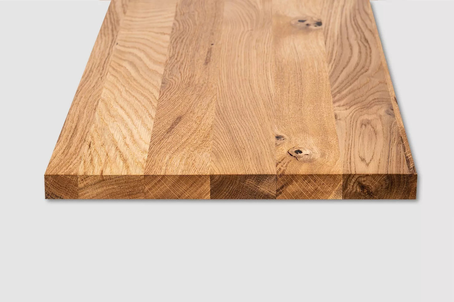 Plaukts, trepju pakāpiens, pretpakāpiens, palodze, Ozols Rustic, pilnas lameles, 20 mm, eļļots ar bezkrāsas cietā vaska eļļu