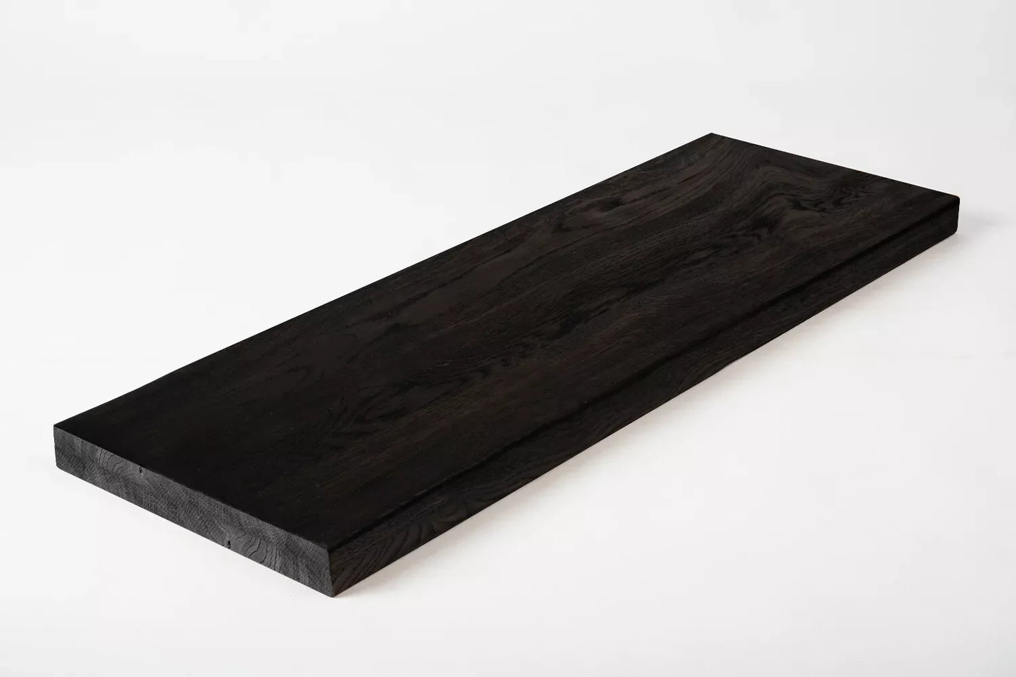 Plaukts, trepju pakāpiens, pretpakāpiens, palodze, Kūpināts Ozols, Rustic, pilnas lameles, 40 mm, 2-kārt, Melni eļļots