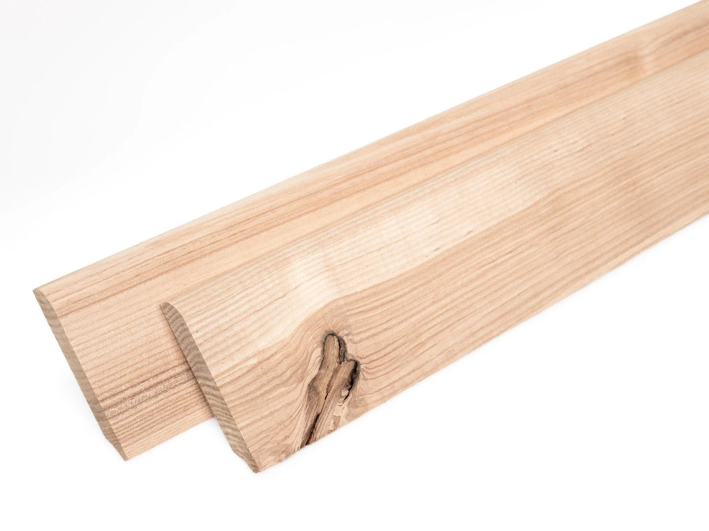 Solid Skirting Board Ash Rustic 24x100mm unfinished 2000 mm with radius 20mm without filling