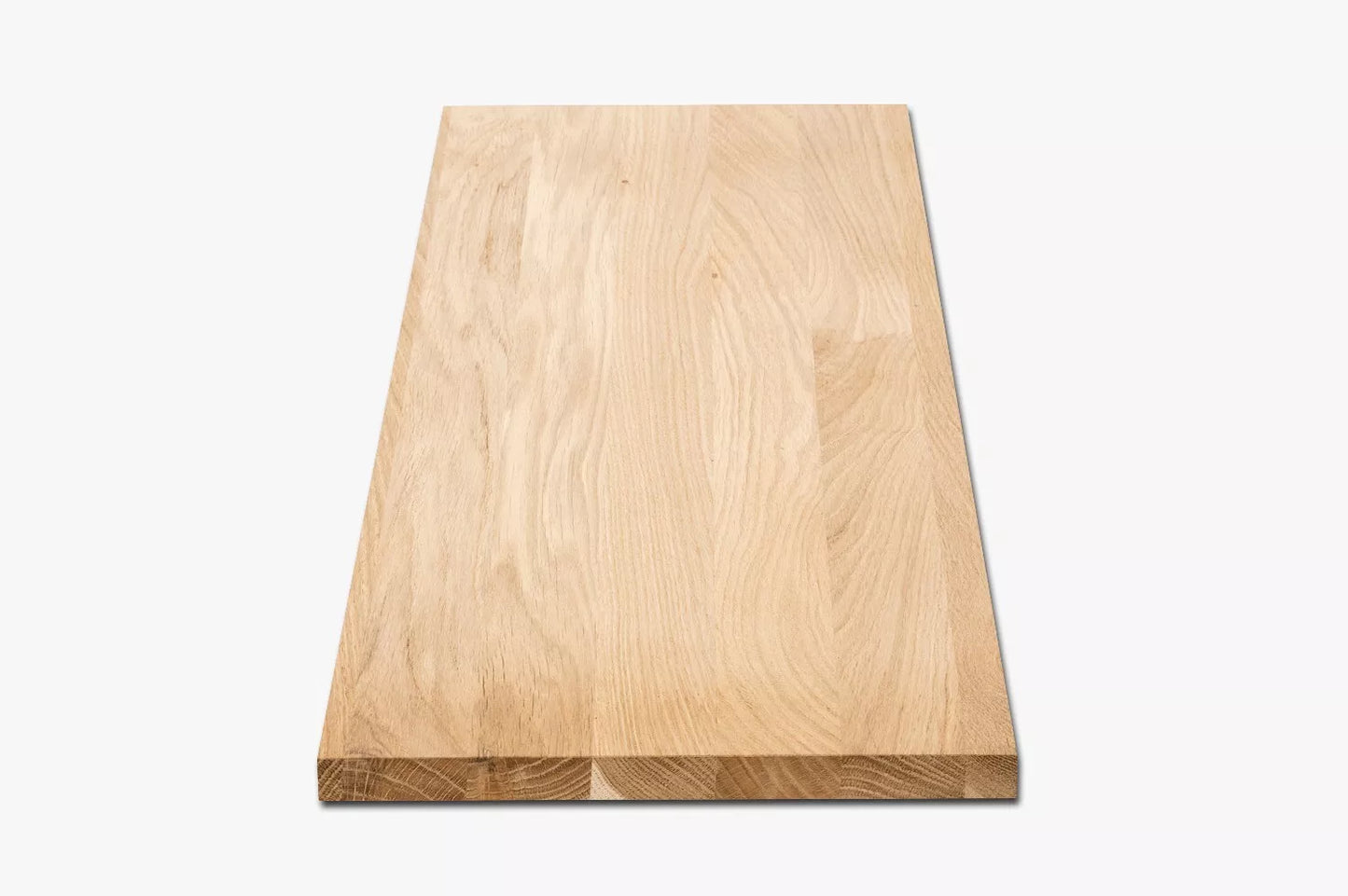 Shelf Stair tread Riser Windowsill Oak A/B, full stave lamellas, 26 mm, Hard wax oil Natural white