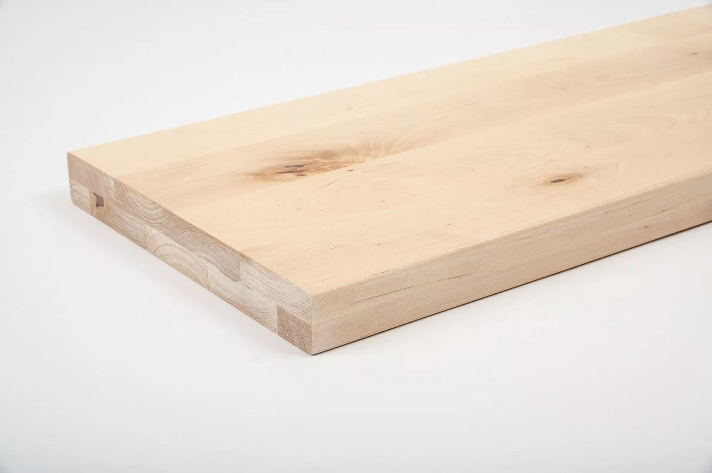 Plaukts, trepju pakāpiens, pretpakāpieni, palodze Bērzs Rustic, pilnas lameles, 40 mm, 2 slāņu, Balti eļļots