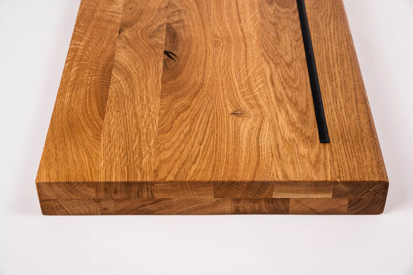 Trepju pakāpiens Ozols Rustic, pilnas lameles, 40 mm, 2-kārt, eļļots ar bezkrāsas cietā vaska eļļu, ar pretslīdes gumiju