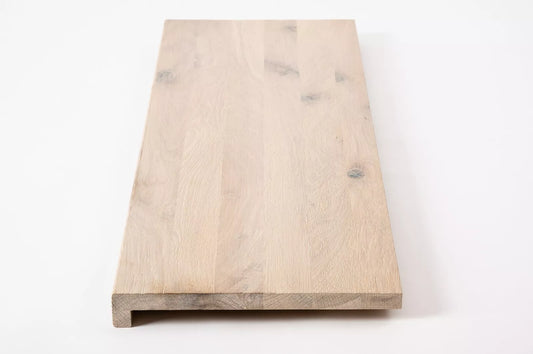 Trepju pakāpiens, palodze, Ozols Rustic, pilnas lameles, 16mm, Kaļķots balti eļļots