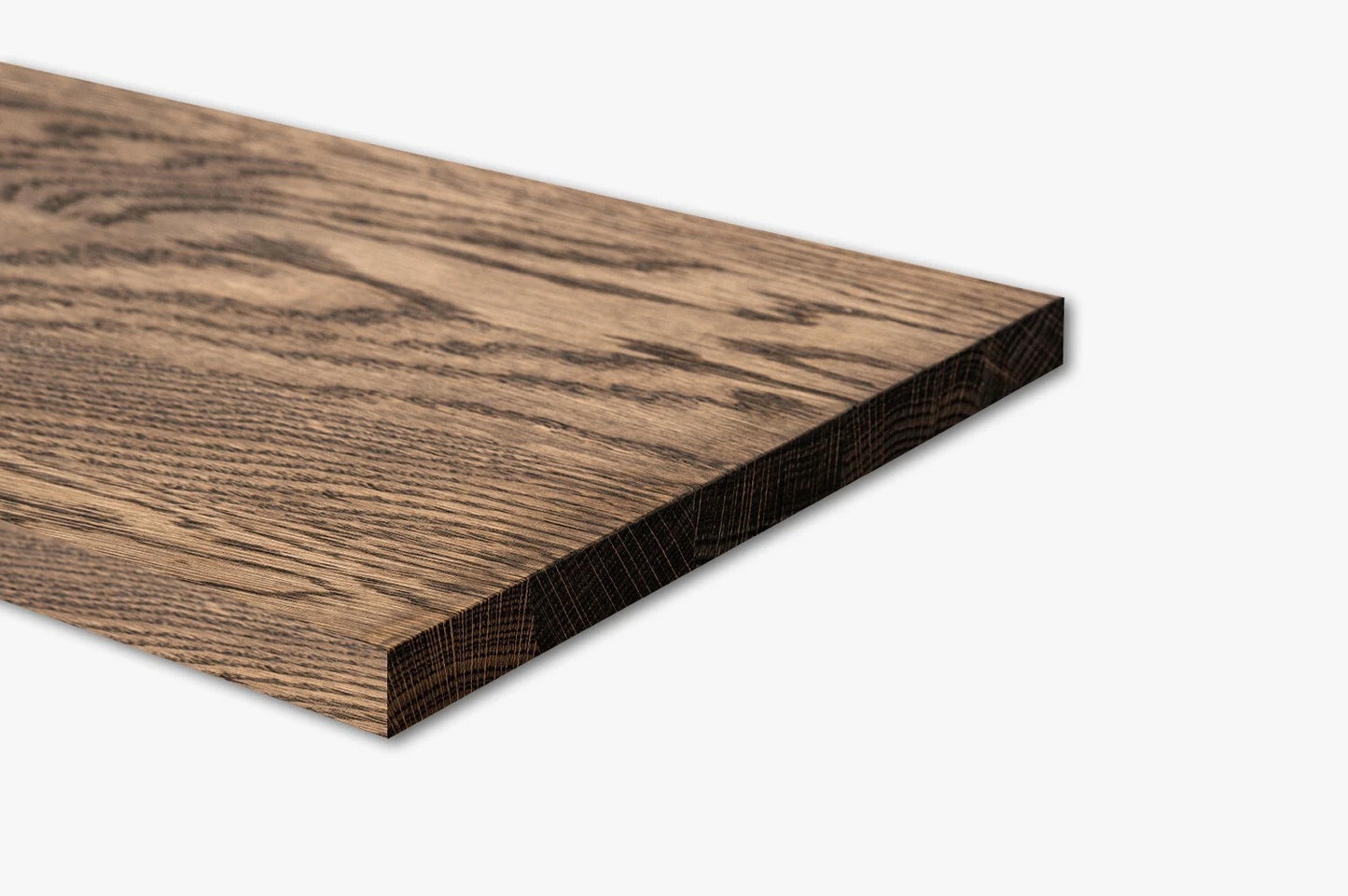 Shelf Stair tread Riser Windowsill Oak A/B, full stave lamellas, 20 mm, Smoked oil